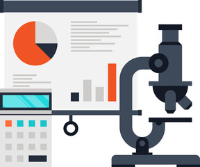 Market Research flat web icon concept