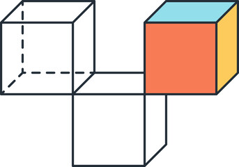 development flat line web icon concept