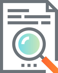 search document flat line web icon concept