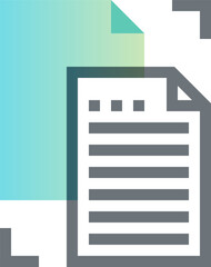 file management flat line web icon concept