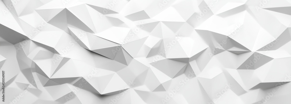 Aufkleber white abstract low poly background featuring triangles creating a futuristic design
