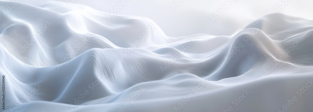 Poster abstract white wavy landscape creating a soft and elegant background
