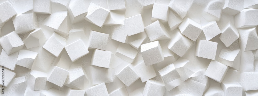 Poster white cubes creating abstract modern background design