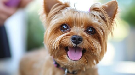 Adorable Yorkshire Terrier Puppy Portrait