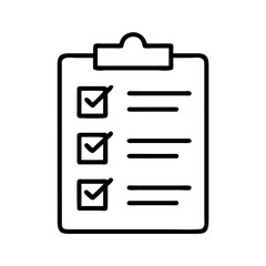 checklist icon, checklist line art - simple line art of checklist, perfect for checklist logos and icons