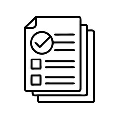 compliance checklist icon, compliance checklist line art - simple line art of compliance checklist, perfect for compliance checklist logos and icons