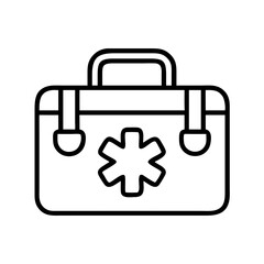 emergency kit icon, emergency kit line art - simple line art of emergency kit, perfect for emergency kit logos and icons