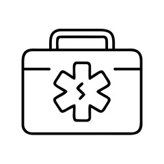 emergency kit icon, emergency kit line art - simple line art of emergency kit, perfect for emergency kit logos and icons