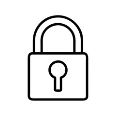 lock icon, lock line art - simple line art of lock, perfect for lock logos and icons