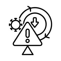 risk identification icon, risk identification line art - simple line art of risk identification, perfect for risk identification logos and icons