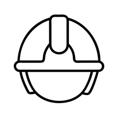 safety helmet icon, safety helmet line art - simple line art of safety helmet, perfect for safety helmet logos and icons