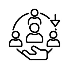 stakeholder engagement icon, stakeholder engagement line art - simple line art of stakeholder engagement, perfect for stakeholder engagement logos and icons