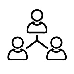 team collaboration icon, team collaboration line art - simple line art of team collaboration, perfect for team collaboration logos and icons