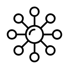 distribution network icon, distribution network line art - simple line art of distribution network, perfect for distribution network logos and icons