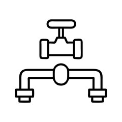 distribution pipeline icon, distribution pipeline line art - simple line art of distribution pipeline, perfect for distribution pipeline logos and icons