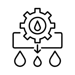 downstream operations icon, downstream operations line art - simple line art of downstream operations, perfect for downstream operations logos and icons