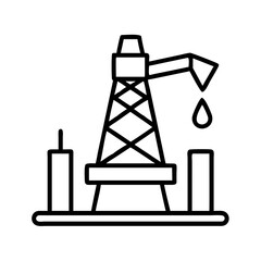 drilling rig icon, drilling rig line art - simple line art of drilling rig, perfect for drilling rig logos and icons
