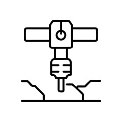 drill pipe icon, drill pipe line art - simple line art of drill pipe, perfect for drill pipe logos and icons