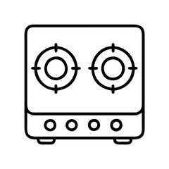Fototapeta premium gas stove icon, gas stove line art - simple line art of gas stove, perfect for gas stove logos and icons