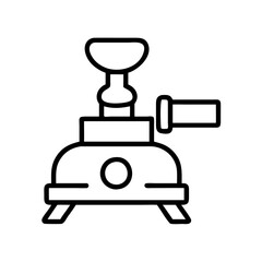 industrial burner icon, industrial burner line art - simple line art of industrial burner, perfect for industrial burner logos and icons