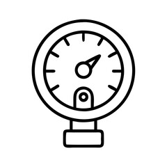 oil pressure gauge icon, oil pressure gauge line art - simple line art of oil pressure gauge, perfect for oil pressure gauge logos and icons