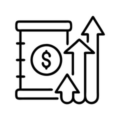 oil trading icon, oil trading line art - simple line art of oil trading, perfect for oil trading logos and icons