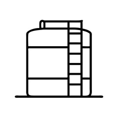 storage tank icon, storage tank line art - simple line art of storage tank, perfect for storage tank logos and icons
