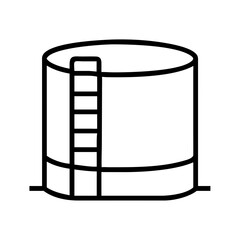 storage tank icon, storage tank line art - simple line art of storage tank, perfect for storage tank logos and icons