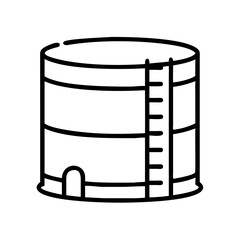 storage tank icon, storage tank line art - simple line art of storage tank, perfect for storage tank logos and icons