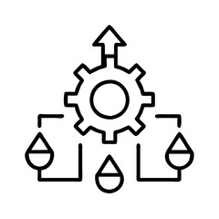 upstream operations icon, upstream operations line art - simple line art of upstream operations, perfect for upstream operations logos and icons