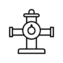 wellhead icon, wellhead line art - simple line art of wellhead, perfect for wellhead logos and icons