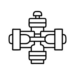blowout preventer bop icon, blowout preventer bop line art - simple line art of blowout preventer bop, perfect for blowout preventer bop logos and icons