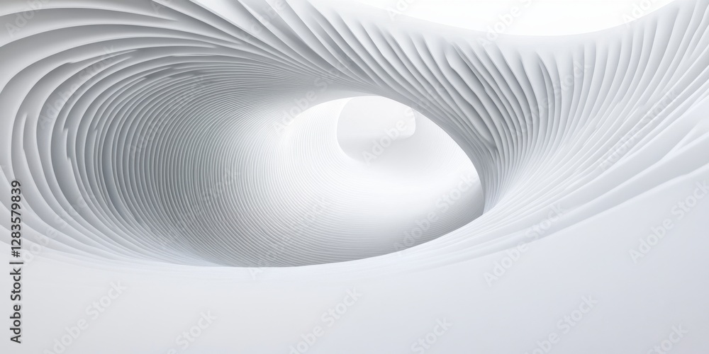 Aufkleber abstract white swirling tunnel creating a mesmerizing visual effect