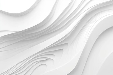 Obraz premium White abstract topographic lines creating wavy pattern background
