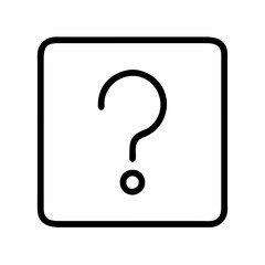 question mark in a square icon, question mark in a square line art - simple line art of question mark in a square, perfect for question mark in a square logos and icons