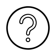 question mark in circle icon, question mark in circle line art - simple line art of question mark in circle, perfect for question mark in circle logos and icons