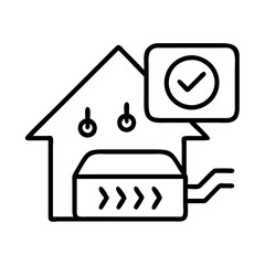 efficient hvac icon, efficient hvac line art - simple line art of efficient hvac, perfect for efficient hvac logos and icons