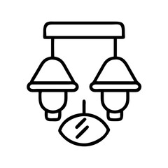 energy efficient light fixture icon, energy efficient light fixture line art - simple line art of energy efficient light fixture, perfect for energy efficient light fixture logos and icons