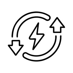energy transition icon, energy transition line art - simple line art of energy transition, perfect for energy transition logos and icons © Waliul
