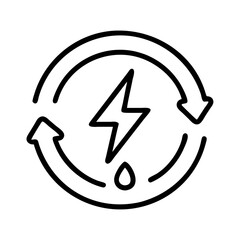 energy transition icon, energy transition line art - simple line art of energy transition, perfect for energy transition logos and icons