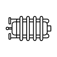 heat exchanger icon, heat exchanger line art - simple line art of heat exchanger, perfect for heat exchanger logos and icons