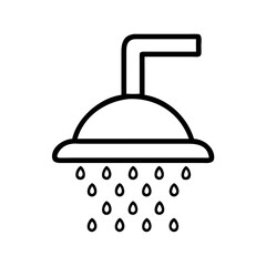 low flow showerhead icon, low flow showerhead line art - simple line art of low flow showerhead, perfect for low flow showerhead logos and icons