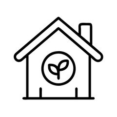 net zero home icon, net zero home line art - simple line art of net zero home, perfect for net zero home logos and icons