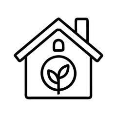 net zero home icon, net zero home line art - simple line art of net zero home, perfect for net zero home logos and icons