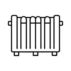 radiator icon, radiator line art - simple line art of radiator, perfect for radiator logos and icons