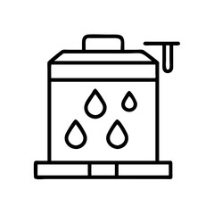 rainwater harvesting icon, rainwater harvesting line art - simple line art of rainwater harvesting, perfect for rainwater harvesting logos and icons