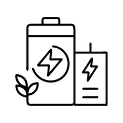 renewable energy battery storage icon, renewable energy battery storage line art - simple line art of renewable energy battery storage, perfect for renewable energy battery storage logos and icons