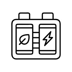 renewable energy battery storage icon, renewable energy battery storage line art - simple line art of renewable energy battery storage, perfect for renewable energy battery storage logos and icons