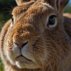 ウサギの顔のアップ画像