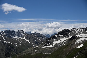 mountains and clouds